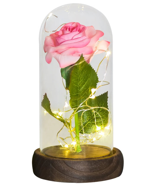 Load image into Gallery viewer, Gifts for Her Beauty and the Beast Eternal Rose in Glass Dome Artificial Forever Flower LED Light Mothers Day Gifts for Women
