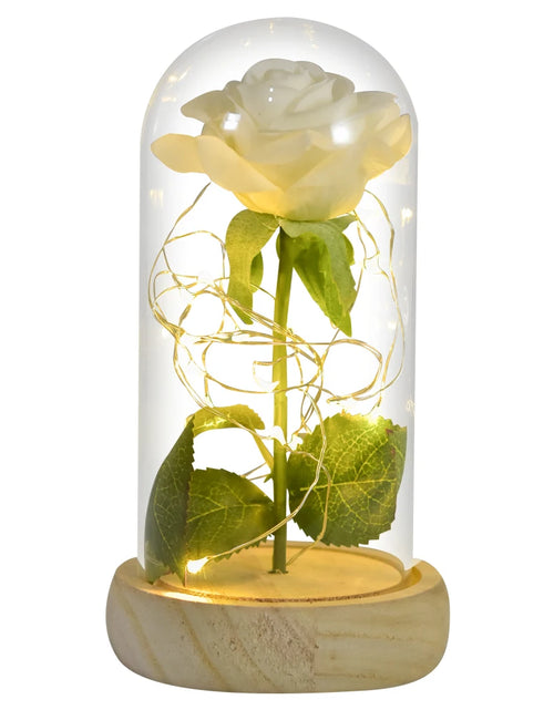 Load image into Gallery viewer, Gifts for Her Beauty and the Beast Eternal Rose in Glass Dome Artificial Forever Flower LED Light Mothers Day Gifts for Women
