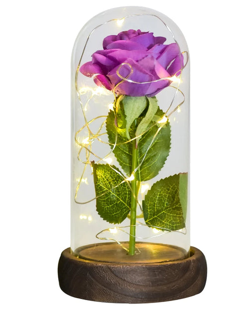 Load image into Gallery viewer, Gifts for Her Beauty and the Beast Eternal Rose in Glass Dome Artificial Forever Flower LED Light Mothers Day Gifts for Women

