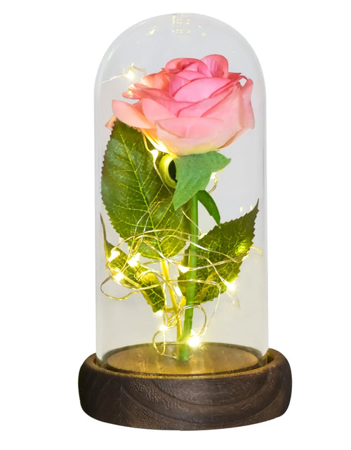 Load image into Gallery viewer, Gifts for Her Beauty and the Beast Eternal Rose in Glass Dome Artificial Forever Flower LED Light Mothers Day Gifts for Women
