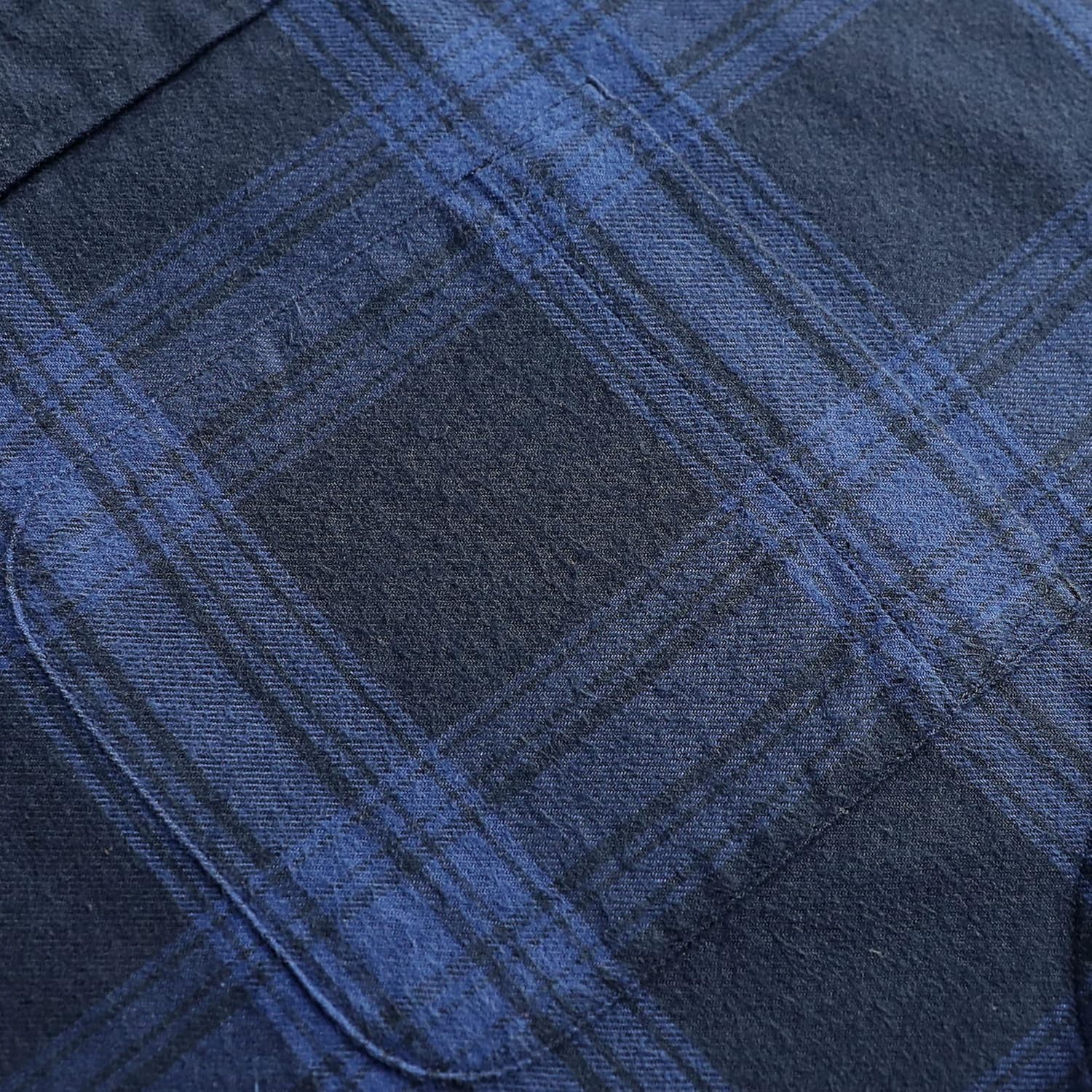 ® Flannel Shirt for Men Long Sleeve Men'S Casual Button-Down Shirt 100% Cotton Soft Plaid Regular Fit with Pockets