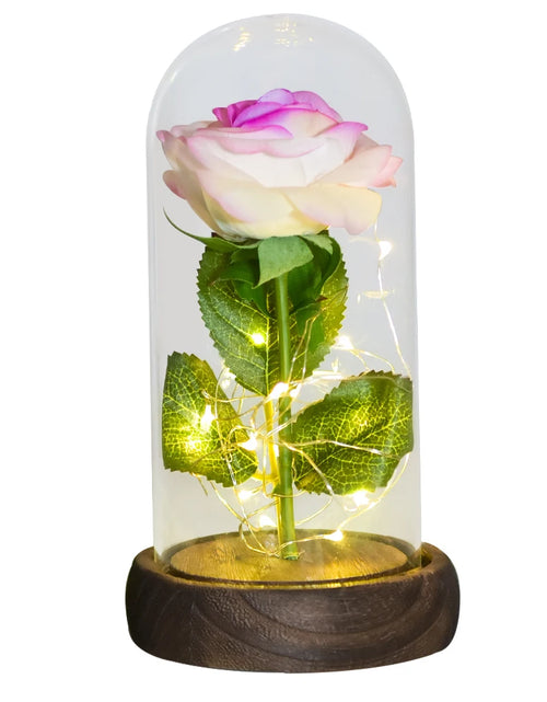 Load image into Gallery viewer, Gifts for Her Beauty and the Beast Eternal Rose in Glass Dome Artificial Forever Flower LED Light Mothers Day Gifts for Women
