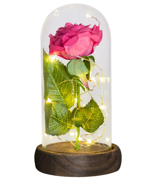 Load image into Gallery viewer, Gifts for Her Beauty and the Beast Eternal Rose in Glass Dome Artificial Forever Flower LED Light Mothers Day Gifts for Women
