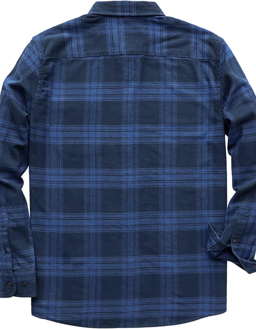Load image into Gallery viewer, ® Flannel Shirt for Men Long Sleeve Men'S Casual Button-Down Shirt 100% Cotton Soft Plaid Regular Fit with Pockets
