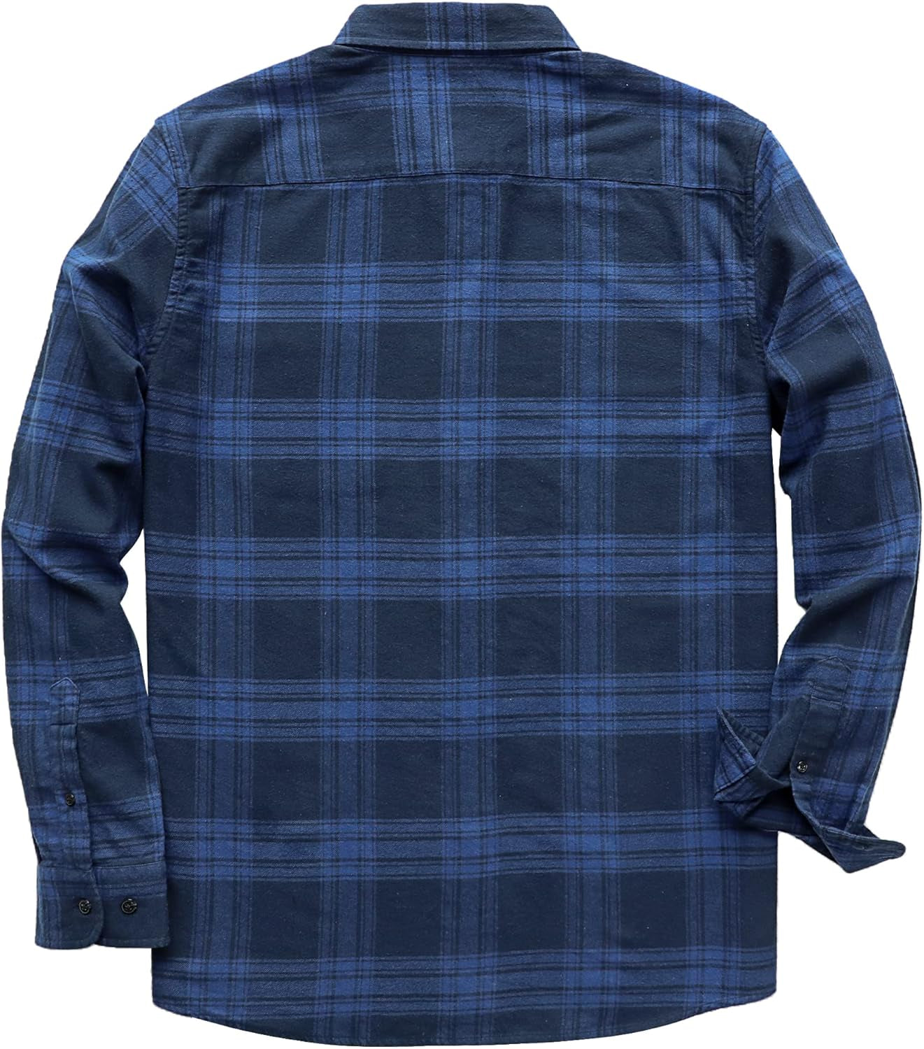 ® Flannel Shirt for Men Long Sleeve Men'S Casual Button-Down Shirt 100% Cotton Soft Plaid Regular Fit with Pockets